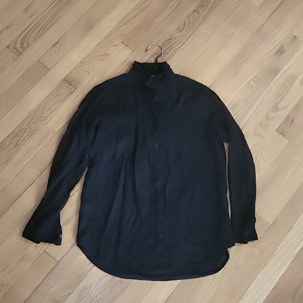 Black button down